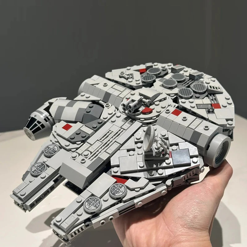 1579PCS Dark Falcon Star Ship Building Blocks - Advanced DIY Space Model for Adult Hobbyists