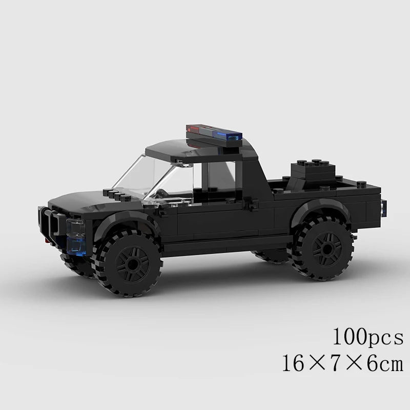 City Truck Vehicle Pickup Heavy Cargo Transport Model Building Blocks Machinery Shop Van Creative Carriage Harvester Car Kid Toy - CADA BRICKS®