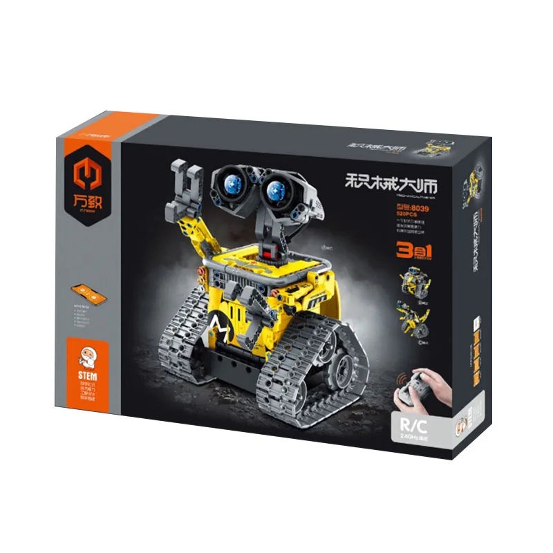 642 3 in 1 Deformation City RC Robot Excavator Racing Car Building Blocks Remote Control Bulldozer Truck Bricks Toys For Kids - CADA BRICKS®