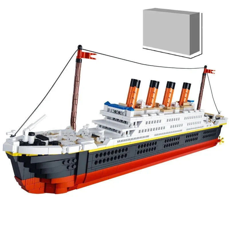 1860/1288pcs Titanic Cruise Ship Model Blocks Ship Building Blocks Gift for Kids Children Home Office Ornaments Fast Shipping