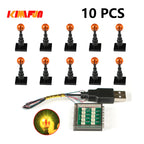 10PCS 0.8mm Pin RGB LED Building Blocks USB Lamp DIY Street Light City Electric Decorate 1X1 Brick Toy Compatible All Brands - CADA BRICKS®