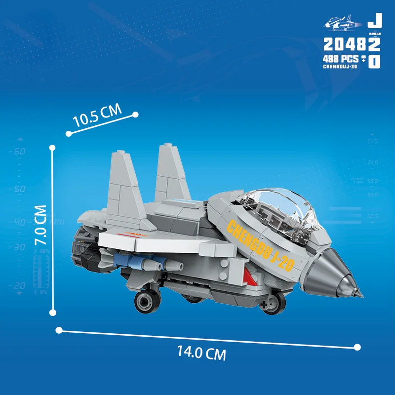 KNEW BUILT Fighter Jet Mini Building Block Toy Set for Kids Boy Adult Beginner Military Plane Airplane Pirate Transporter Brick