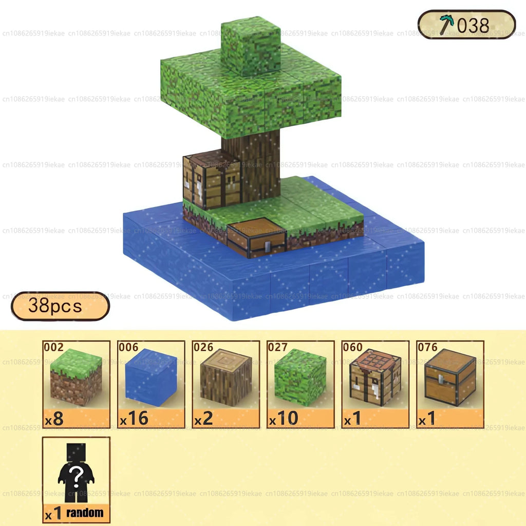 Magnetic Building Block Magnet Cube Mine World Set for Boy Girl Kid Age 3+ DIY Model Children STEM Sensory Toy Christmas Gift - CADA BRICKS®