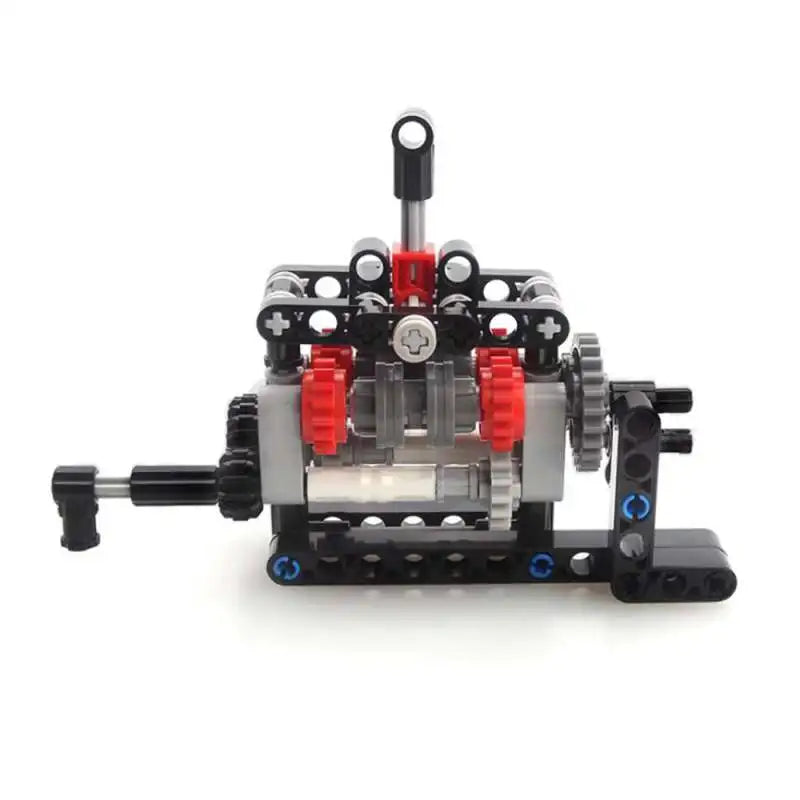 MOC High-tech 4 Speeds Gearbox Manual Transmission Kit DIY Technical Model M Motor 8883 Power Functions Building Blocks Bricks - CADA BRICKS®