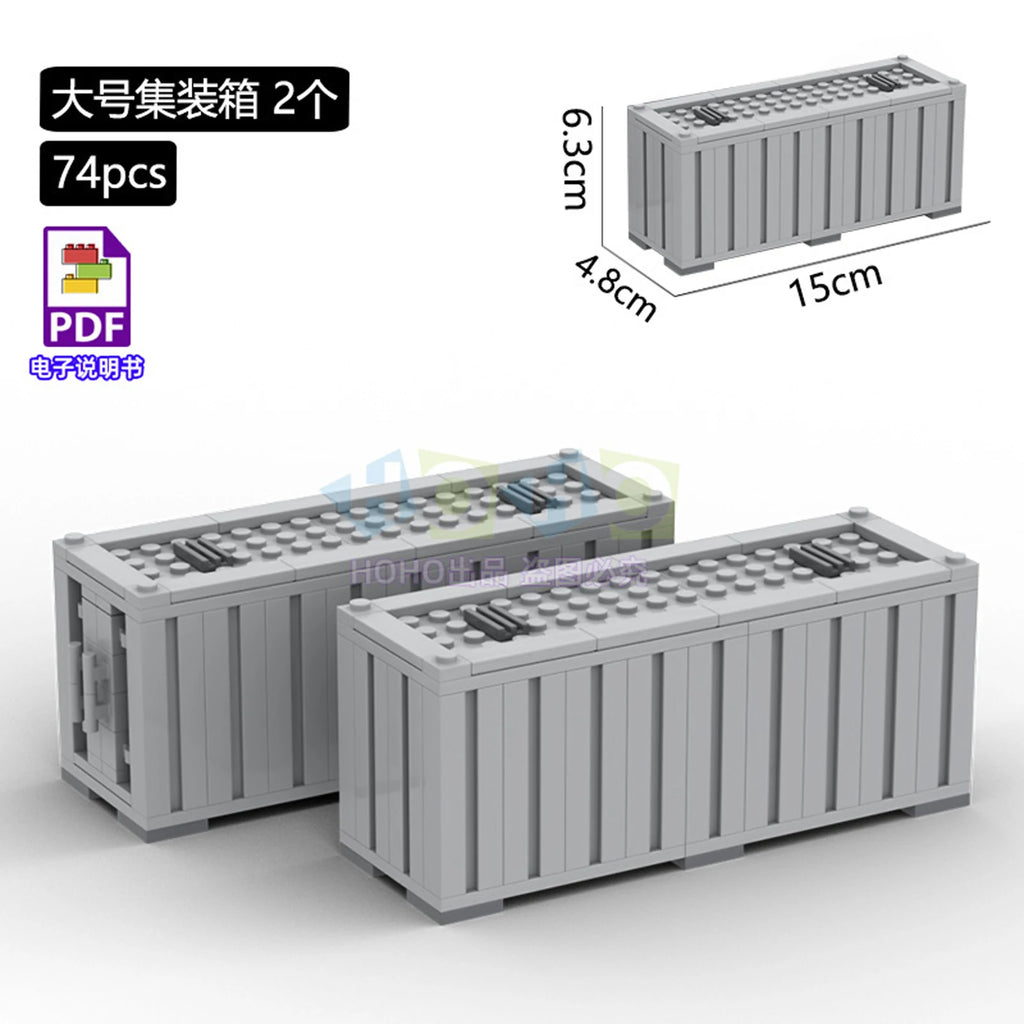 City Construction Building Blocks Set with Truck Crane Forklift Fuel Tank Transport Toy