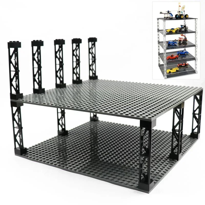 Dobbelsidige baseplater brakett bytilbehør søyler MOC-deler for militære byggeklosser gaveleker for barn