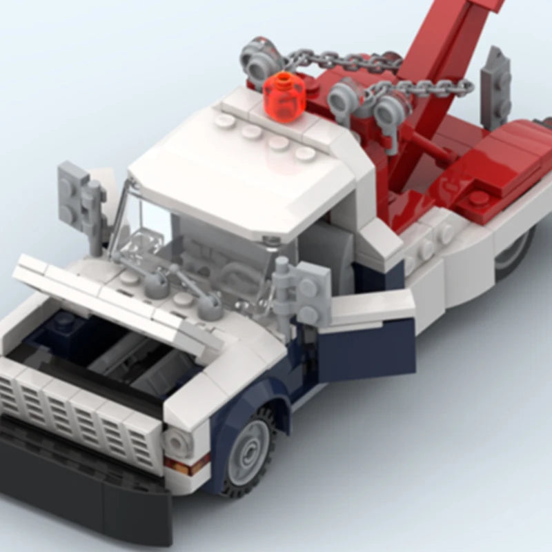 Speed Champion City Car  Model MOC Building Bricks F350 Tow Truck Modular Technology Gifts Holiday Assemble Children Toys Suit