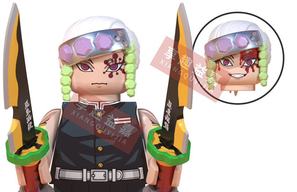 Inosuke Build WM blocks 6116 6137 6138 Demon Slayer Tanjirou Nezuko Inosuke Zenitsu ...