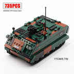 Military ww2 Cannon Assault Armored Vehicle Battle Tank Car Truck Army Weapon Building Blocks Sets Model Boys Toys for Kids Gift
