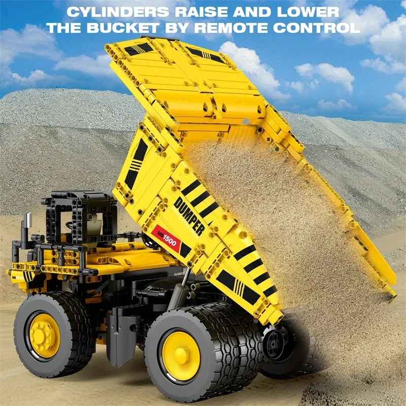 1622PCS Mining Dump Truck Building Blocks City Engineering Car Model Bricks Technology RC Car Model Children's DIY Toys Gifts