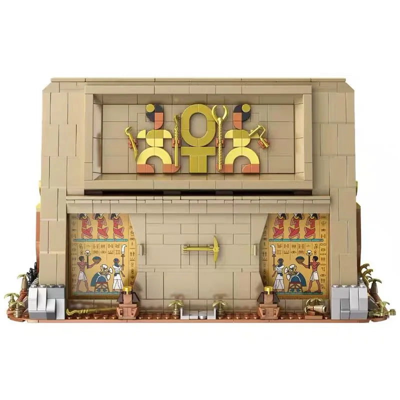 MOC 2025 New Egyptian Pharaonic Pyramid Building Blocks Ancient Desert Temple Architecture Mummy Brick Puzzle Toys Children Gift