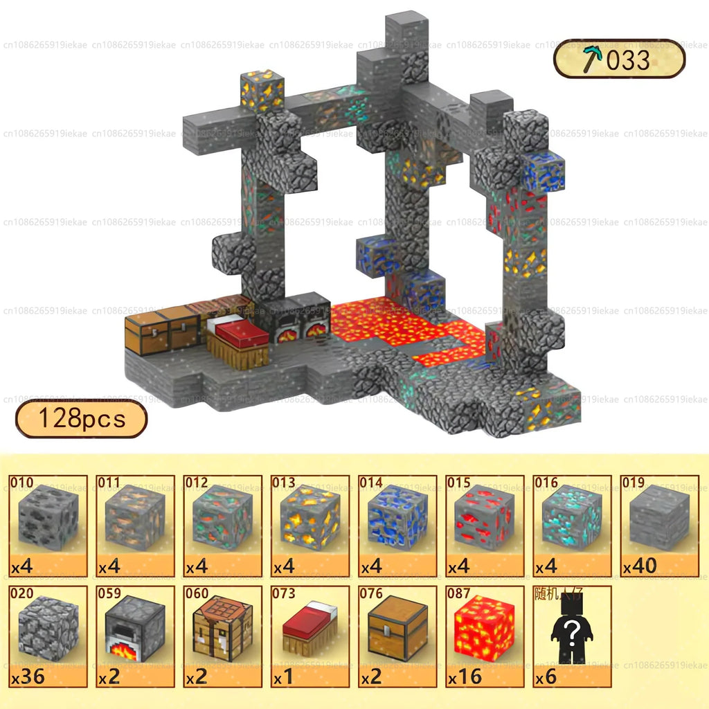 Magnetic Building Block Magnet Cube Mine World Set for Boy Girl Kid Age 3+ DIY Model Children STEM Sensory Toy Christmas Gift - CADA BRICKS®