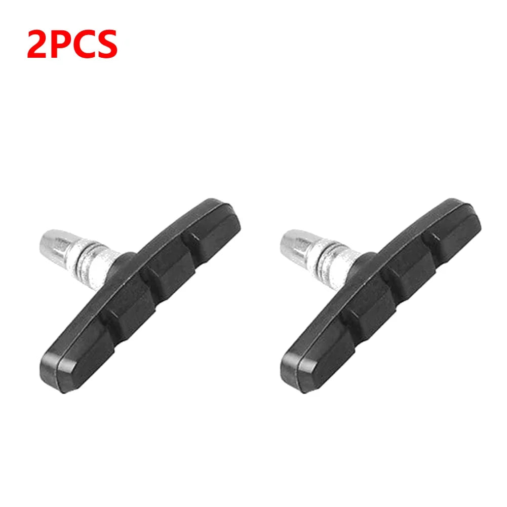 30-1Pcs Durable Bicycle Silent Brake Pads Cycling V Brake Holder Shoes Blocks Rubber Bike Parts For Mountain Folding Bikes