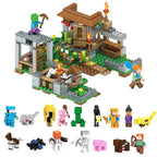 852pcs The Minecrafta Deep Dark Battle Ancient City Knight Sound Guard Village House Building Blocks For Children gifts Toys