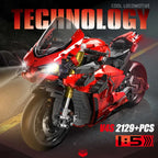 Esperto Tecnico Auto da Corsa Cittadina Moto Blocchi da Costruzione V4S PH4 H2R R1 Moto con Mattoncini a LED Giocattoli per Bambini Regali