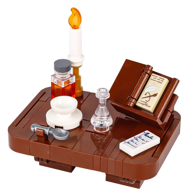 Magic Potion Crafting Blocks – Medieval Alchemy Lab, Witches’ Workbench, Crystal Jars & Furniture Bricks Educational Toy