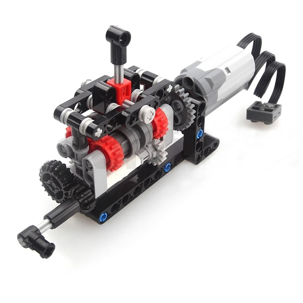 MOC High-tech 4 Speeds Gearbox Manual Transmission Kit DIY Technical Model M Motor 8883 Power Functions Building Blocks Bricks - CADA BRICKS®