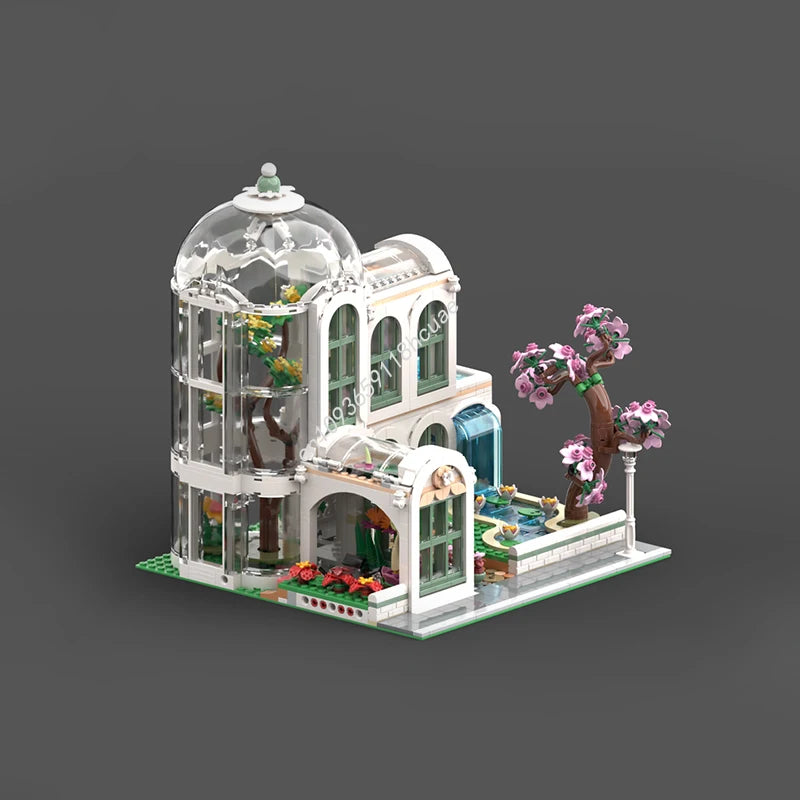 1726 DELER MOC konstruksjon modulært botanisk hage møbler for utstilling modell byggeklosser stableklosser kreativ