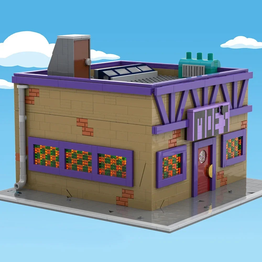 MOC Modular Moe's Tavern Building Kit from Movie Simpson,Medieval Street Architecture Model Toys Adults Gifts - CADA BRICKS®