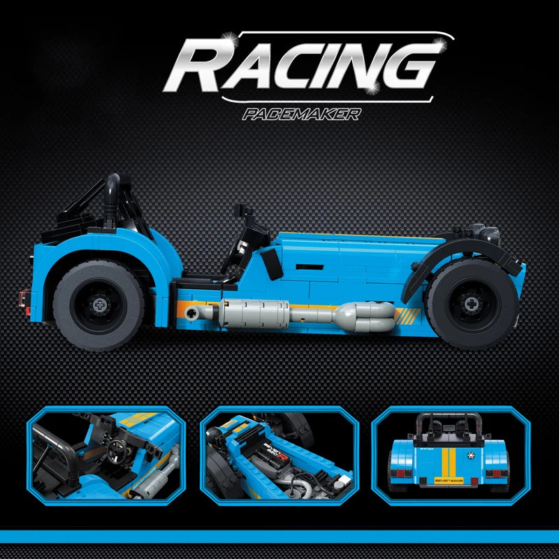 771 stuks High-Tech Serie Retro Caterham 620R Bouwstenen Vintage Autootje Model Technische Blokken Speelgoed Voor Jongens Kinderen Cadeaus
