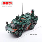 Military ww2 Cannon Assault Armored Vehicle Battle Tank Car Truck Army Weapon Building Blocks Sets Model Boys Toys for Kids Gift