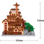 4088pcs Lezi mini Blocks Building Bricks Toys Adult Puzzle Chinese Architecture Hongya Cave Chongqing Home Decorations Gift 8259