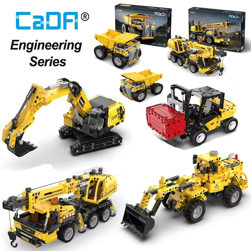 Cada 693Pcs City WheelLoader Car Heavy Mining Truck Building Blocks DI ...