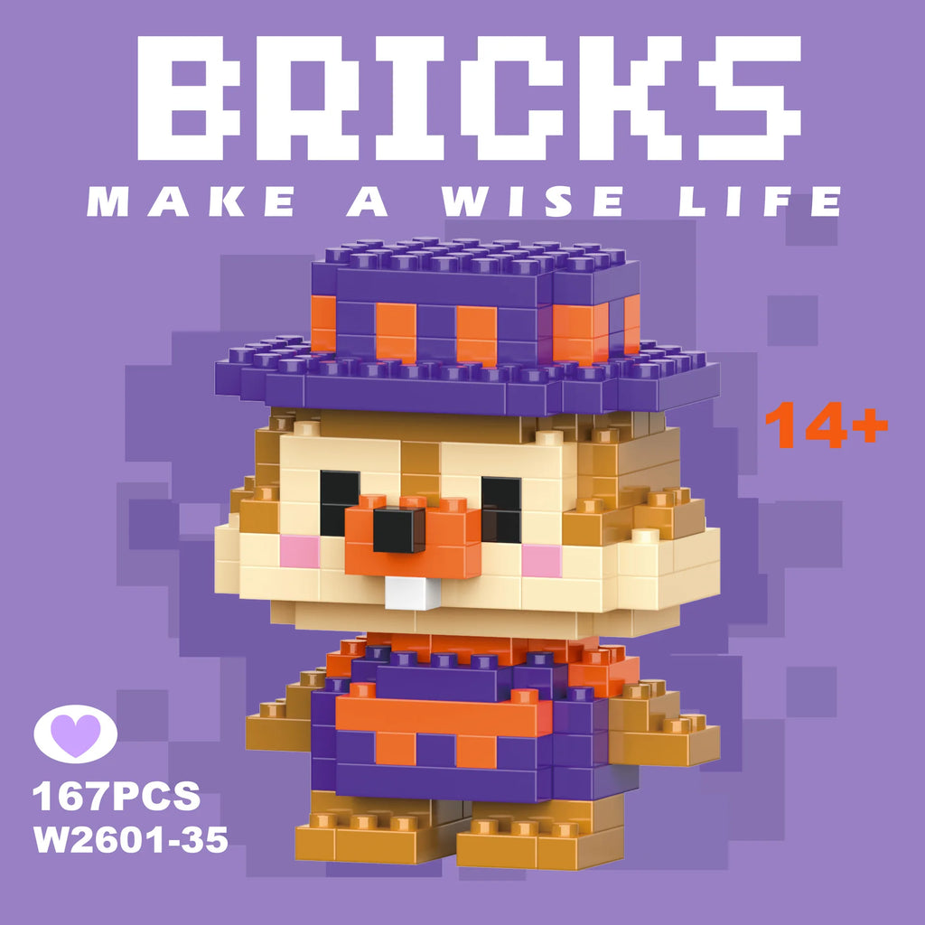 Disney 108 style Stitch LinaBell StellaLou Building Blocks Princess Cartoon Figrues Bricks Children's Assembly Toys Model Gift - CADA BRICKS®