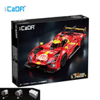1518Pcs 1:10 Cada MOC City Remote Control Flame Racing Car Model Building Blocks RC V6 Sports Vehicle Bricks Toys Festival Gifts - CADA BRICKS®
