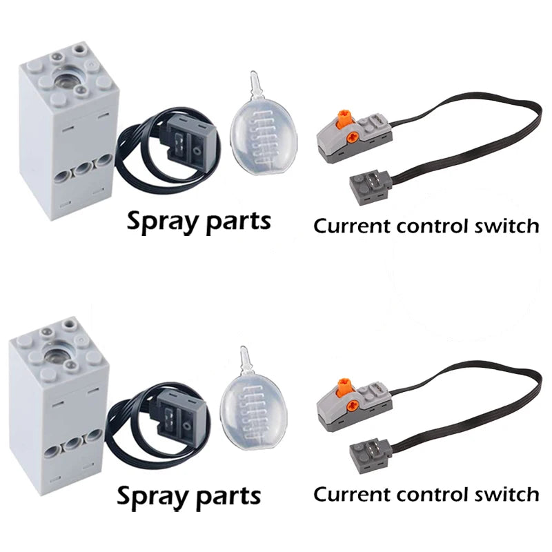 Technical  spray smoke Motor Sprayer Bricks Mould King Fogger for Legoeds Building Blocks MOC Train Car Parts Motor Model