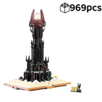 966PCS Black Tower Magic Book Building Blocks Dark Magic Castle Model Assembly Bricks With Lights Kid Toys Christmas Gifts - CADA BRICKS®