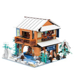 Creative City Japanese Style Range Single-family Villa flower house Building Blocks  Architecture Bricks Toys for Kid Gifts