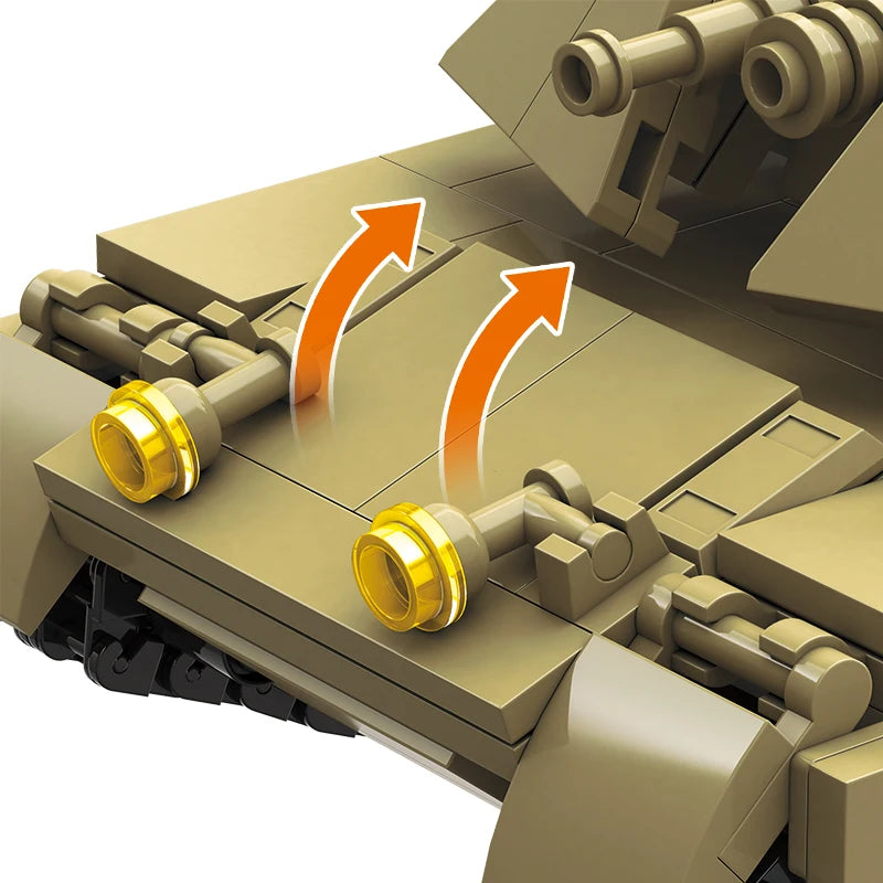 605pcsM1A2 Main Battle Tank Set Children's educational building block toy Christmas gift Birthday gift