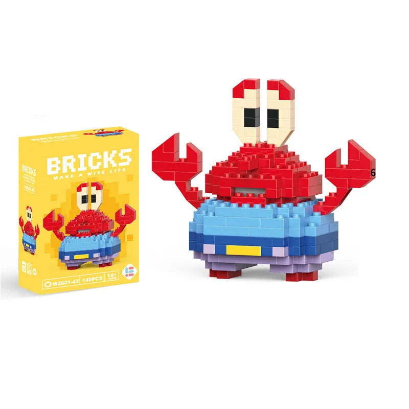 Disney Small Granular Building Model Toy Cartoon Character Stitch, SpongeBob Mini Block Toy Christmas Gift for Children - CADA BRICKS®