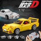 Technical Build Block 1:12 Scale Japan Racing Anime Initial D RX7 Sport Car 2.4ghz Remote Control Vehicle Toy Brick With Light - CADA BRICKS®