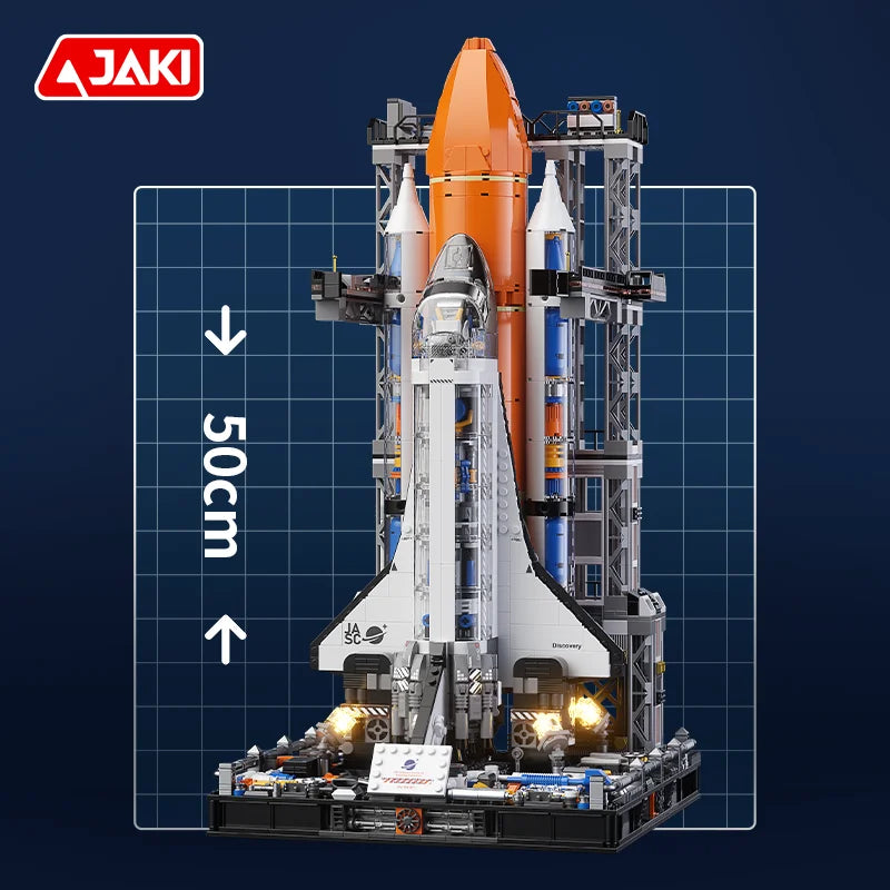 JAKI-8513 Space rocket Space shuttle to explore the moon Space rocket build model adult children's building blocks toy