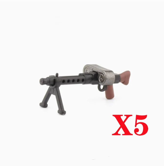 5/10 WW2 Soldier Weapons Building Block Two-color Printing Machine Rifle Submachine Sniper Guns Military Accessories Bricks C238 - CADA BRICKS®