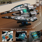 UFO flygende tallerken byggekloss romvesen skip romfartøy astronaut kreativ samlingsdekorasjon puslespill leketøy gutt gave