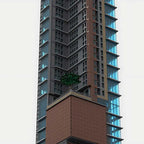 MOC Modular Apartment Building Blocks City Center Skyscraper Model Bricks Desktop Decorative Toy Children's Collectible Gift