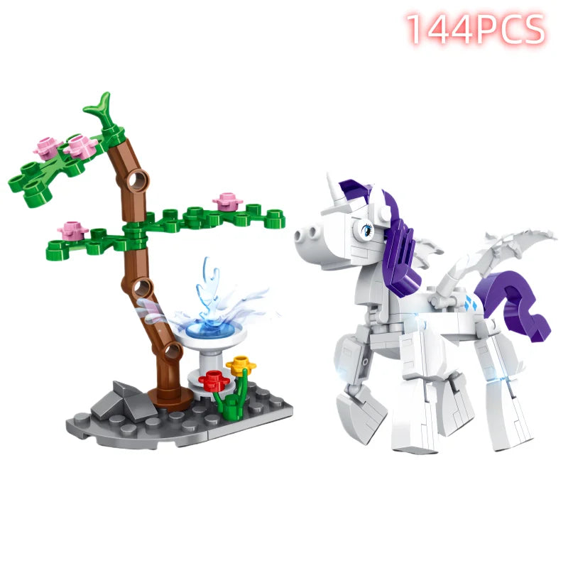 Pony War Mini Model Action Figure Kawaii Building Blocks Compatible Zoon Anime Cities Christmas Hallowmas Birthday Toys Gifts - CADA BRICKS®