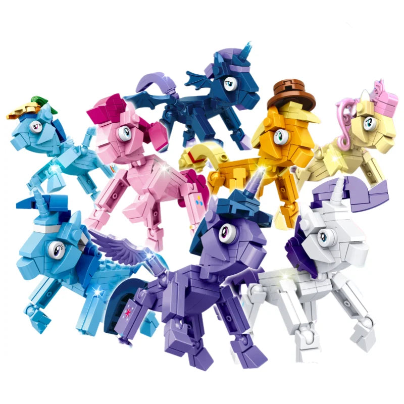 Pony War Mini Model Action Figure Kawaii Building Blocks Compatible Zoon Anime Cities Christmas Hallowmas Birthday Toys Gifts - CADA BRICKS®