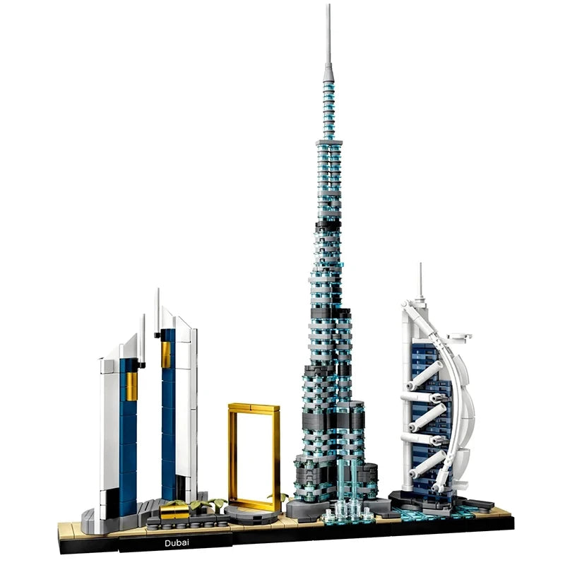 Architecture Set San Francisco New York Pairs Dubai City Skyline Building Blocks Tokyo Shanghai Singapore Construction Brick Toy