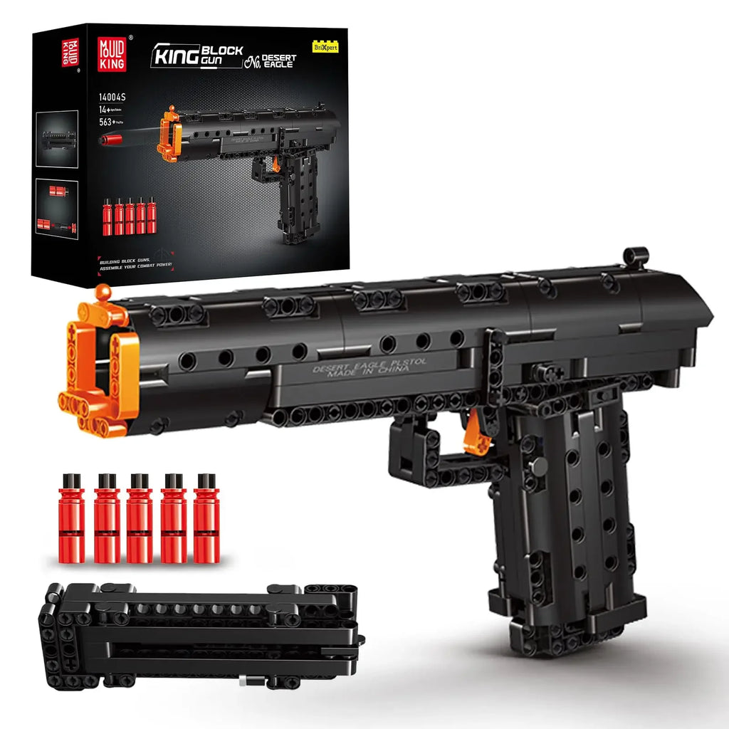 Mould King 14004 Scale Desert Eagle Building Kit with Functional Trigger Collectible Model for Adults Teens Gift Educational Toy