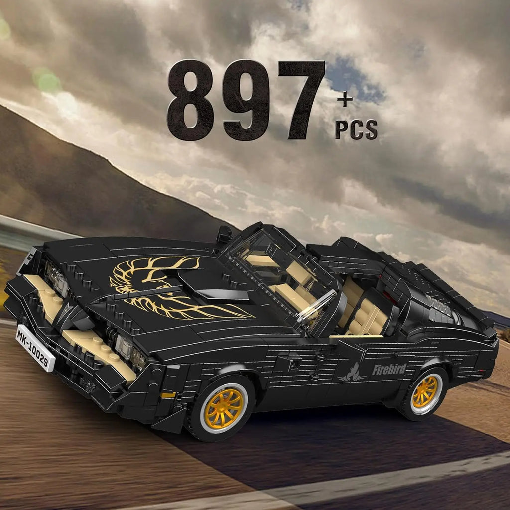MOULD KING 10029 MOC Kreativ Ideell Firebird Retro Amerikansk Sportsbil Byggeklosser Berømt Bilkolleksjon Gaveleketøy