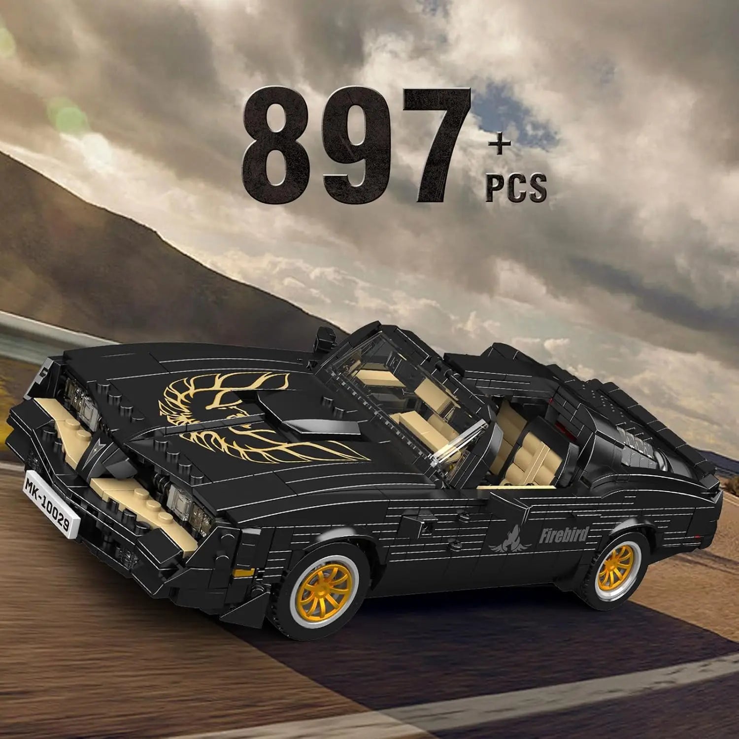 MOULD KING 10029 MOC Creative Ideal Firebird Retro American Sports Car Building Blocks Famous Car Collection Gift Toy