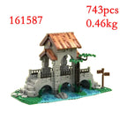Spot MOC-134494 128617 137009 139581 etc. Medieval building houses Small particle assembly building blocks educational toy model