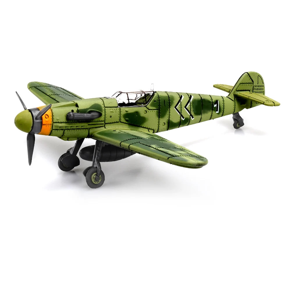 ViiKONDO Vliegtuig Speelgoed Model Bouwpakket 1/49 WOII Duitse BF109 Jachtvliegtuig Oorlogsplane Doe-Het-Zelf Montage Plezier Kind Vliegtuig Cadeau Kantoordecoratie