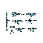 Military Special Forces Police SWAT Gangster Weapons Guns Mortar Jeeps Off-Road Armored Vehicle Model Soldier Building Block Toy