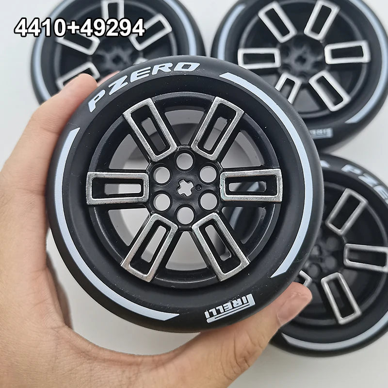 4410 Tenchnial Building Blocks F1 Car Tyre Wheels 15038 49294 Diy Accessories Compatible LEGO CADA 42171 42141 Scale 1:10 Car - CADA BRICKS®