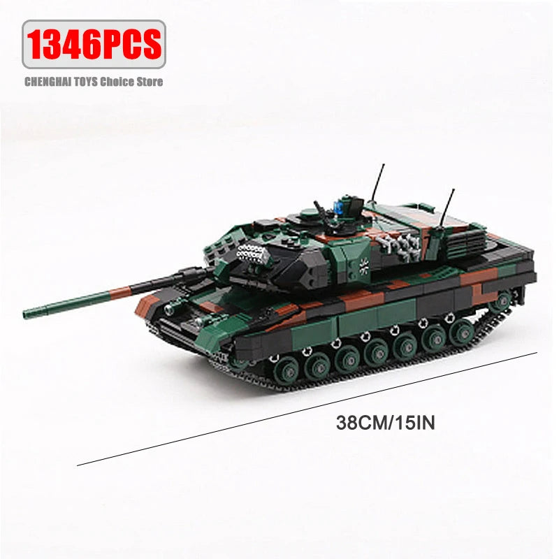 Military ww2 Cannon Assault Armored Vehicle Battle Tank Car Truck Army Weapon Building Blocks Sets Model Boys Toys for Kids Gift